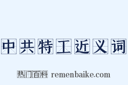 中共特工近义词是什么意思的图片